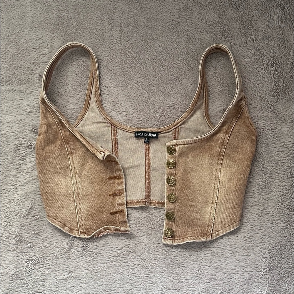 Fashion Nova Denim Crop Top